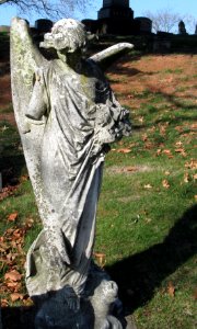 Nilles angel, South Side Cemetery, 2020-12-10, 02