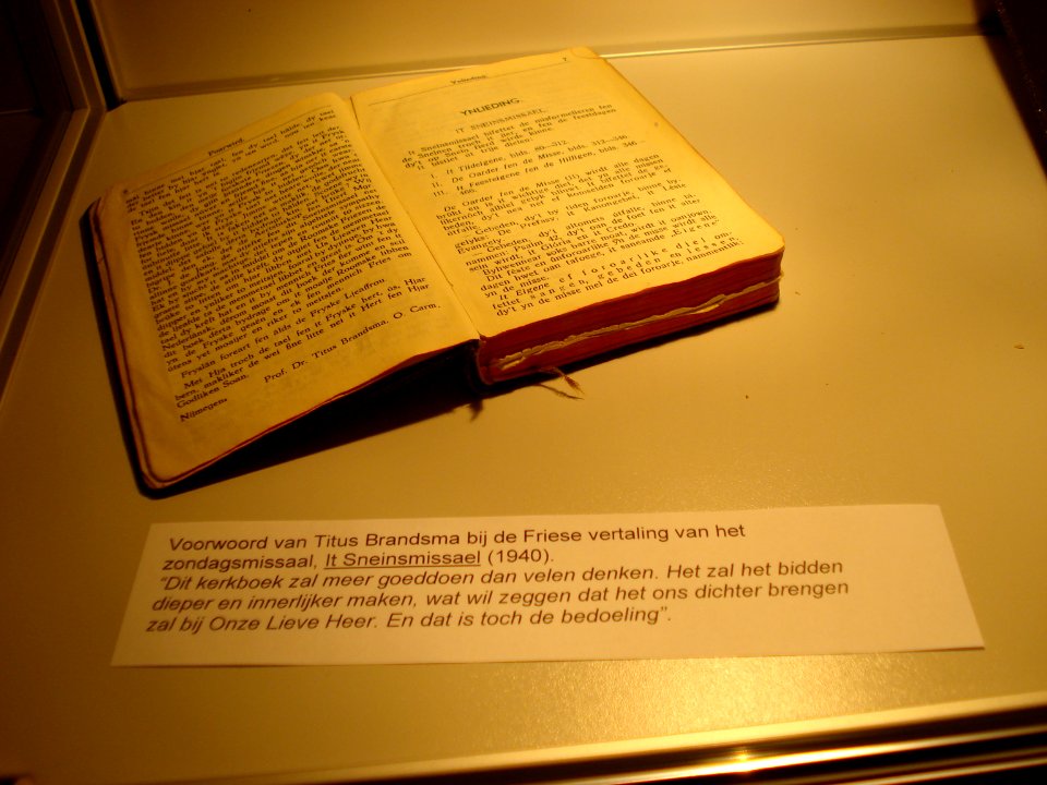 Nimègue, Souvenir de Titus Brandsma, un texte en frison