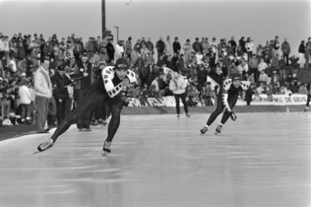NK schaatsen in Alkmaar, Schalij en Hopman (rode bandje), Bestanddeelnr 933-2249