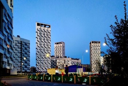 Nizhny Novgorod. New apartment buildings on the Bagramyan street ('Marshal Grad' residential complex)