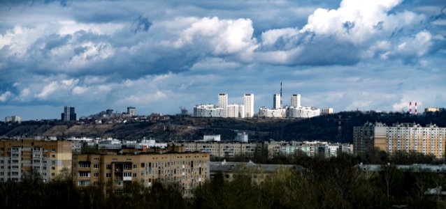 Nizhny Novgorod. View to 'Marshal Grad' residential complex, 2021