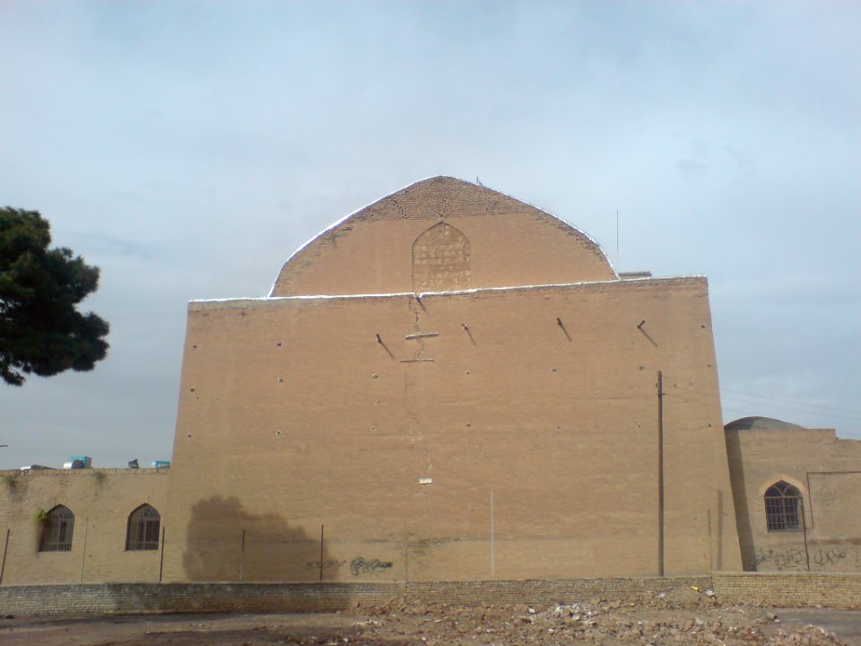 Nishapur Jame' Mosque from behind iwan (2)