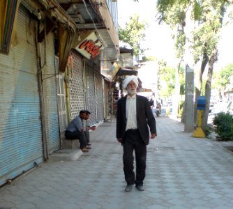 Nishapurian oldman walking
