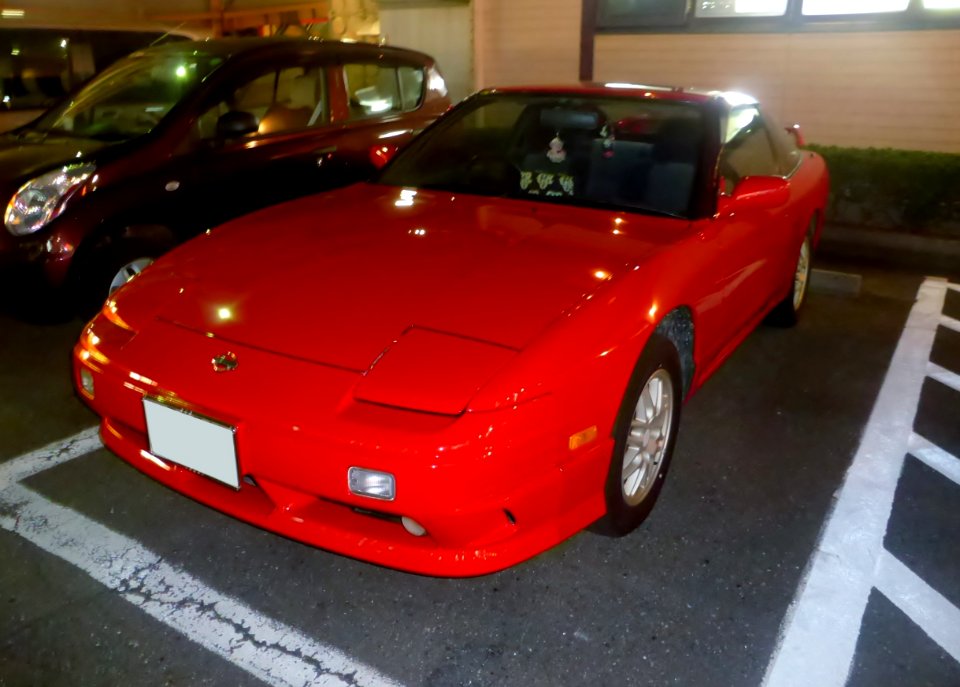 Nissan 180SX 2.0 Type S (RPS13) at night front
