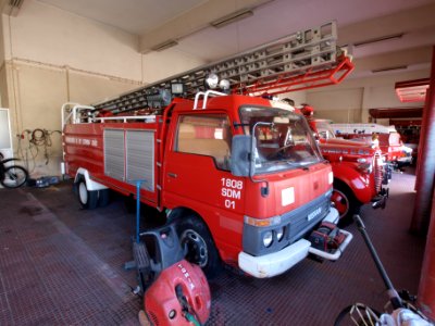 Nissan Cabstar fire engine of the fire department of Bombeiros Santa Comba Dao, Portugal pic photo