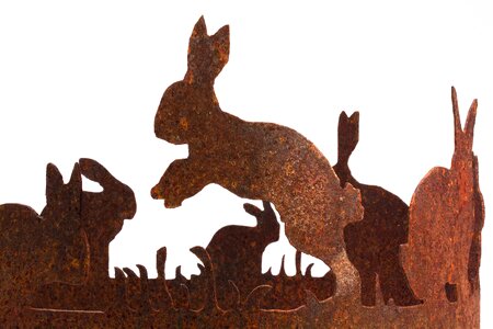 Laser cut metal rust