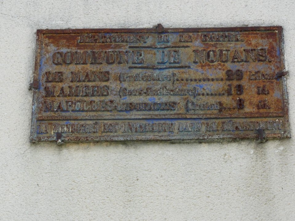 Nouans (Sarthe) plaque de cocher
