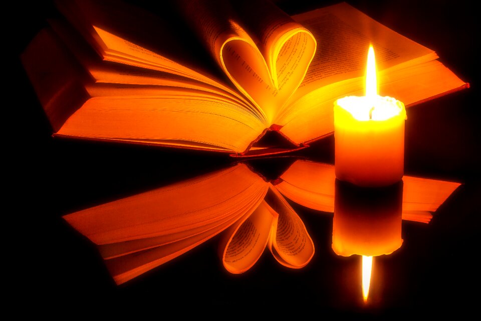 Heart book pages novel