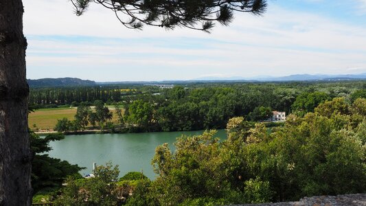 Distant view rhône river