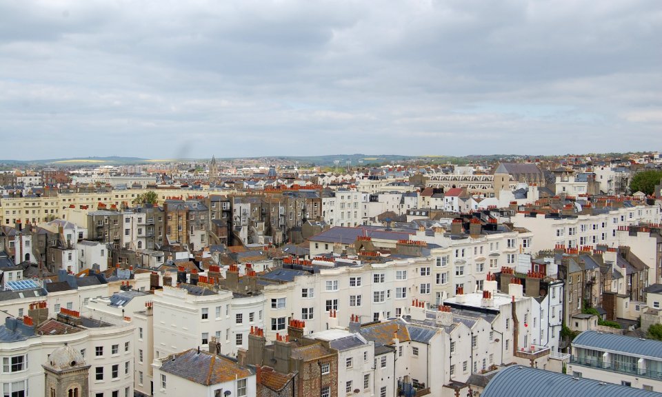 Northwestward view across Hove (May 2019, seen from Embassy Court) (1)