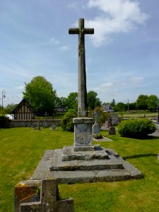 Notre-Dame d'Épine (Eure, Fr) croix de cimetière verso