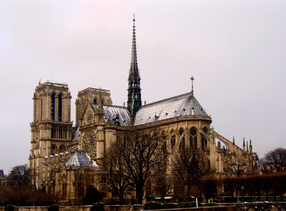 Notre-Dame arrière neige