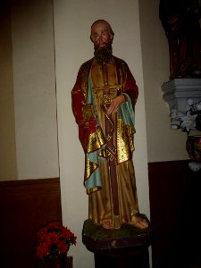 Nortkerque (Pas-de-Calais) église Saint-Martin statue Saint Paul