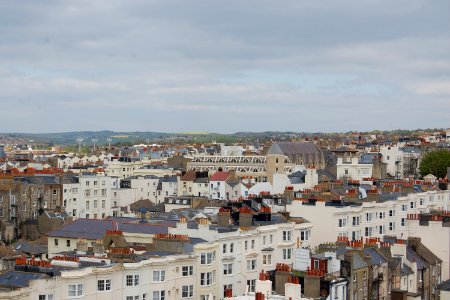 Northwestward view across Hove (May 2019, seen from Embassy Court) (2)