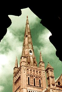 Norwich Cathedral spire 2-color
