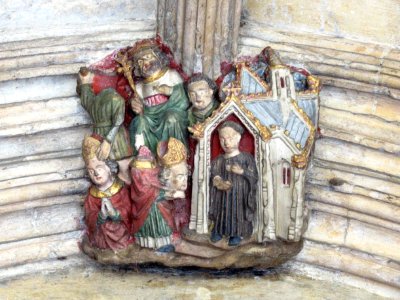 Norwich Cathedral cloisters, roof boss 27