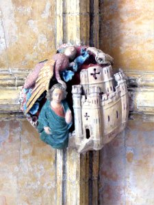 Norwich Cathedral cloisters, roof boss 23