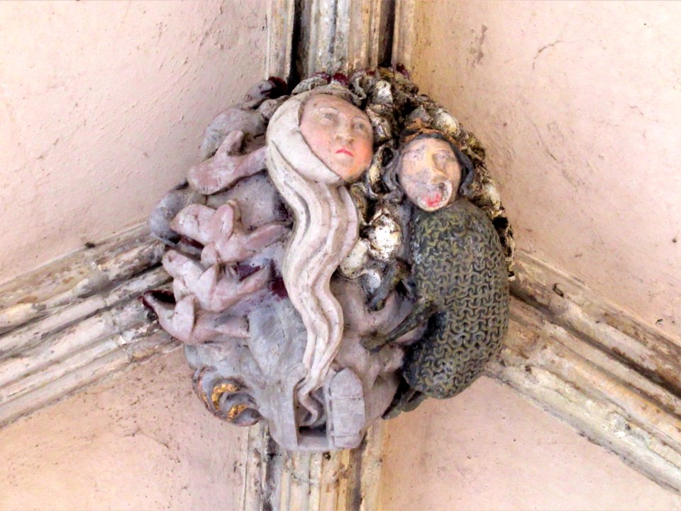 Norwich Cathedral cloisters, roof boss 11