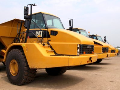 Noses of 2 Caterpillar 740 and 1 725