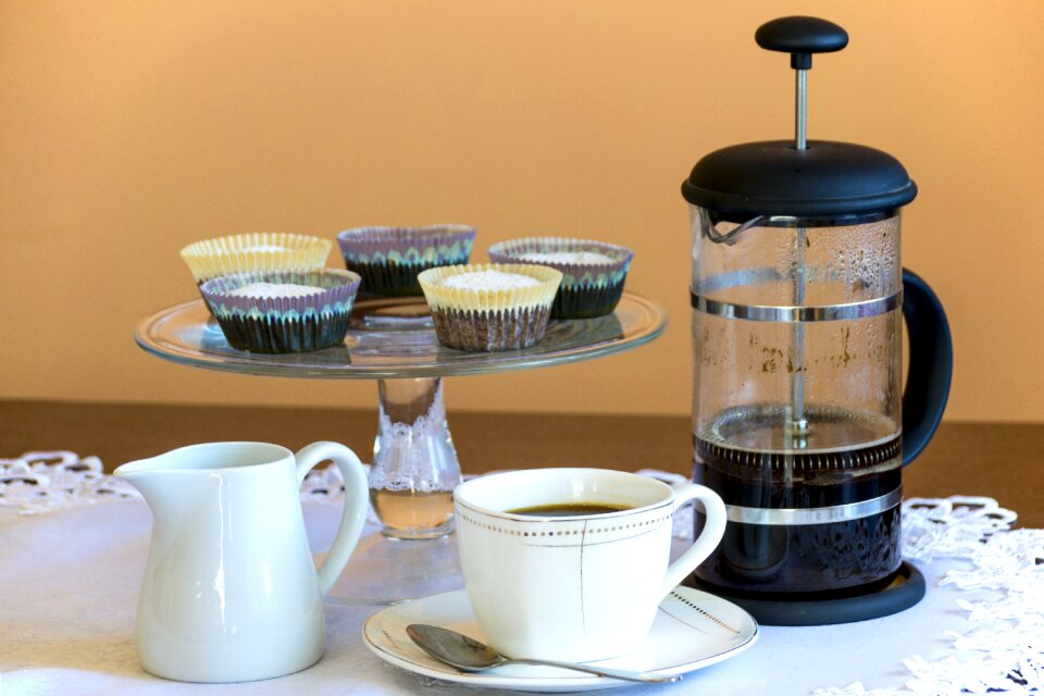 Afternoon coffee dessert energy small black