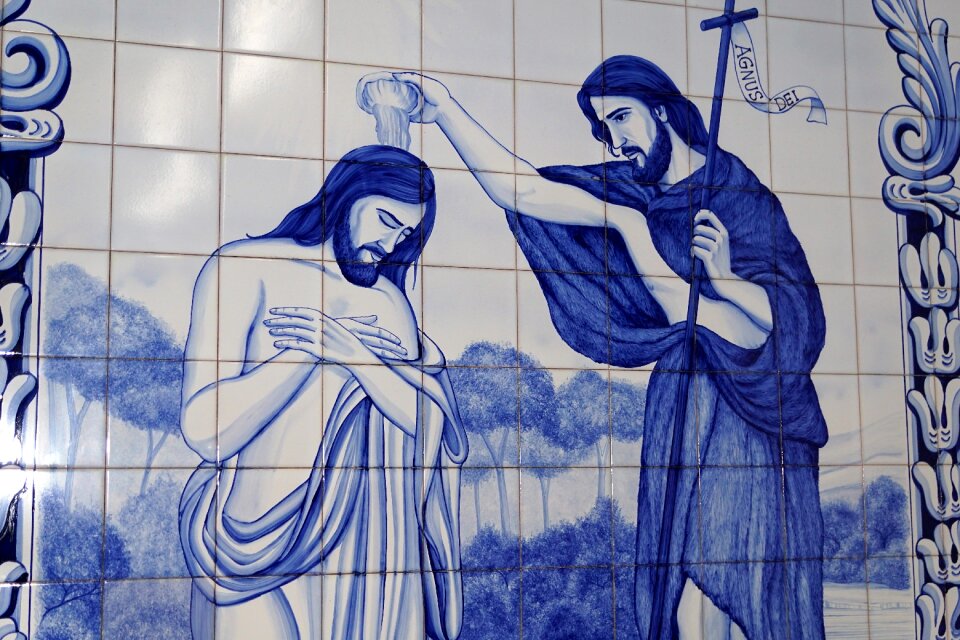 Painting ponta delgada church