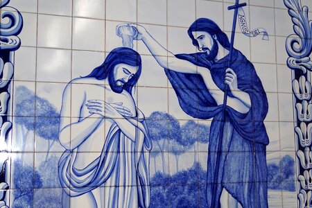 Painting ponta delgada church