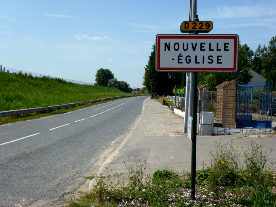 Nouvelle-Église (Pas-de-Calais) city limit sign