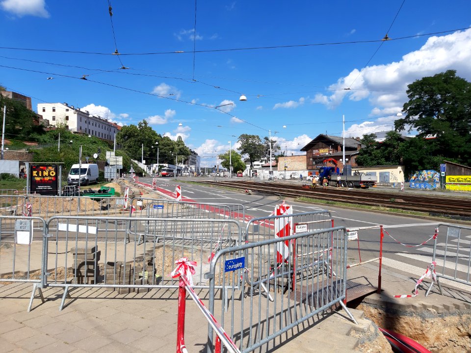 NOVÉ SADY (předělávání silnice) - Brno 20200727 155827