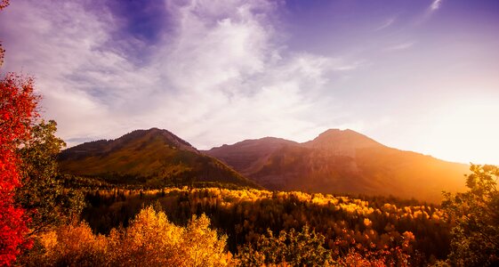Fall colorful mountains