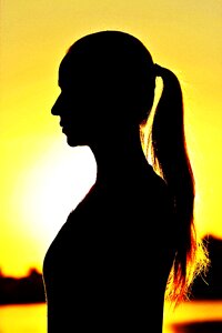 Woman plait sunrise