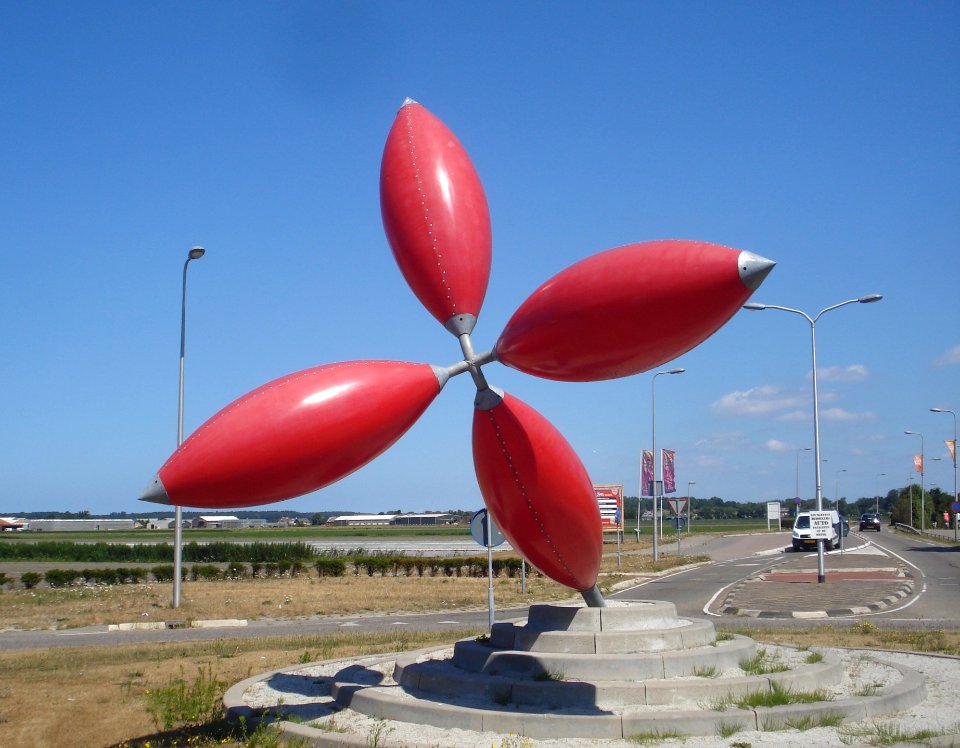 Noordwijkerhout kunstwerk rode zon