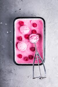 Tasty sweets ice cream ball