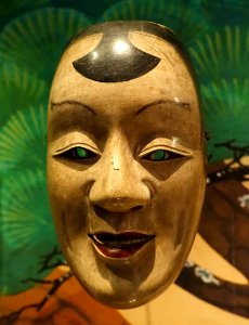 Noh mask, Japan, probably 18th-19th century, painted wood - Östasiatiska museet, Stockholm - DSC09255