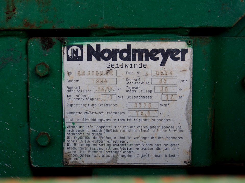 Nordmeyer DSB1, Seilwinde BW3000, Gemeente Rotterdam gemeentewerken, foto 7