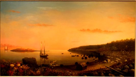 Norman's Woe, Gloucester, by Fitz Henry Lane, 1862, oil on canvas - Cape Ann Museum - Gloucester, MA - DSC01111