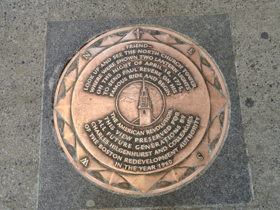 North Church Tower plaque - Boston, MA - DSC04735