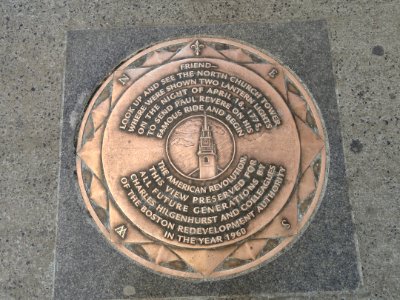 North Church Tower plaque - Boston, MA - DSC04735
