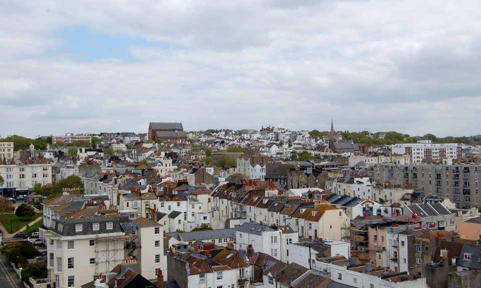 Northeastward view across Montpelier area, Brighton (May 2019, seen from Embassy Court) (2)