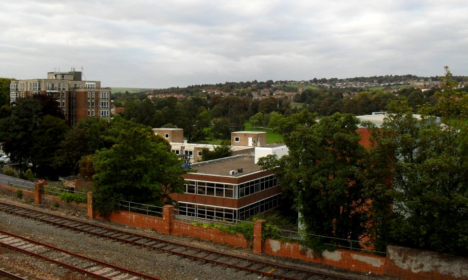 Northeastward view across Preston Park from Dyke Road Drive, Brighton (September 2010)