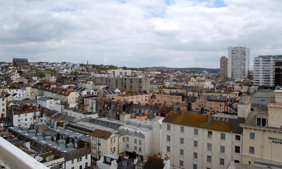 Northeastward view across Brighton (May 2019, seen from Embassy Court) (1)