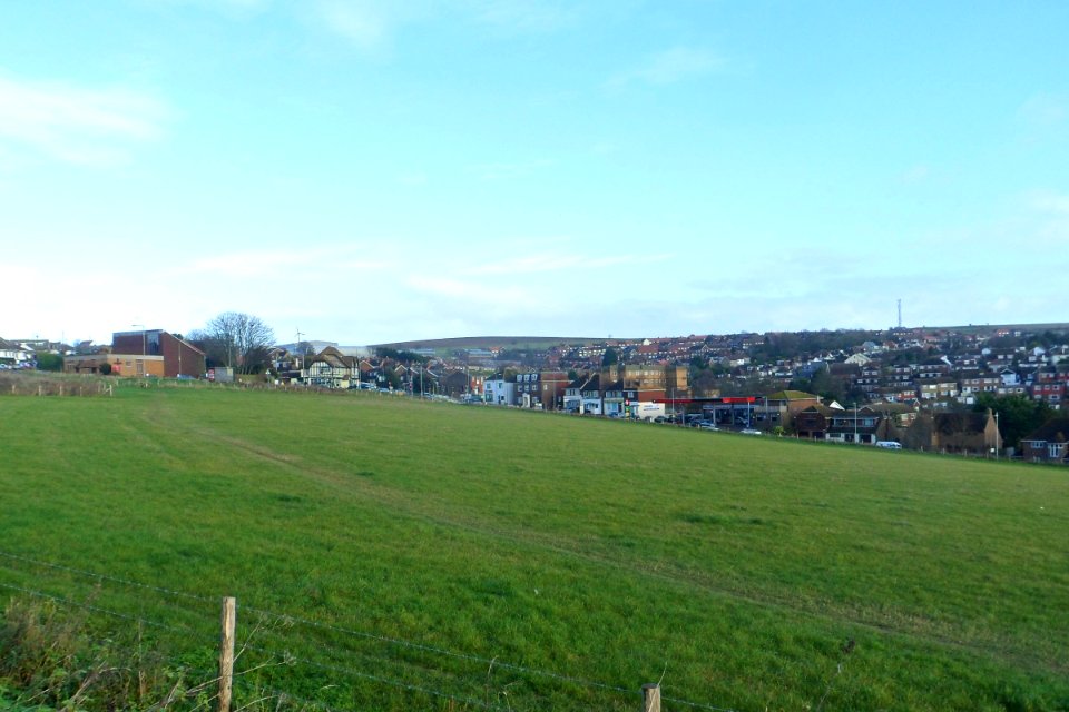 Northeastward view from Old Parish Lane, Woodingdean (December 2013) (2)