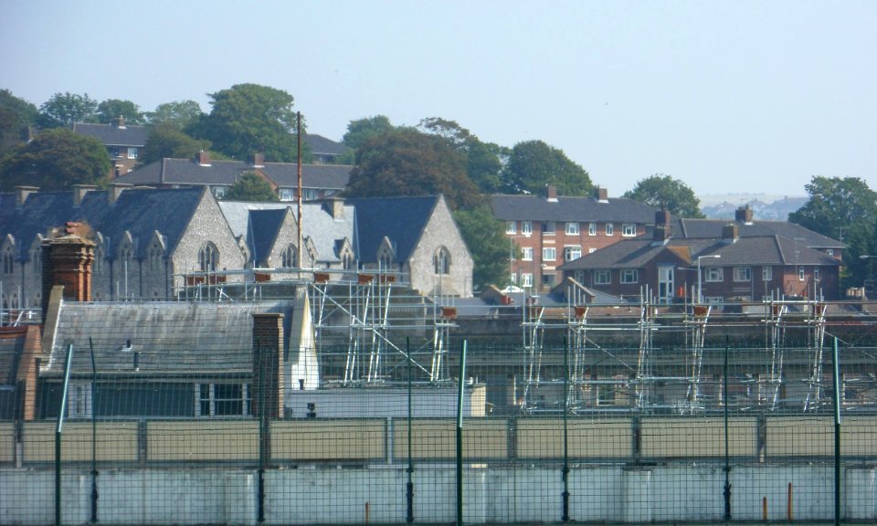 Northeastward view from Sinclair Walk, New England Quarter, Brighton (August 2013)