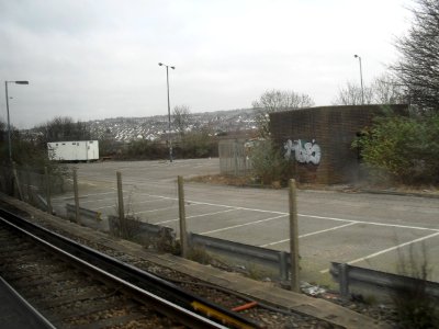 Northeastward view from Train leaving Brighton Station (Platform 8) (March 2011)