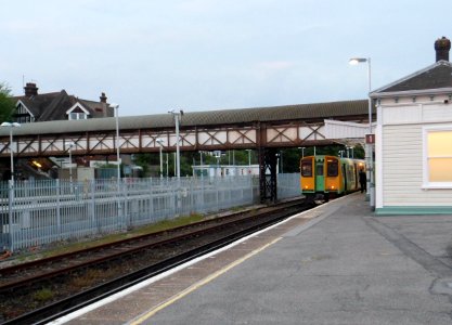 Northeastward view from Platform 1 at Hove Railway Station (May 2013)