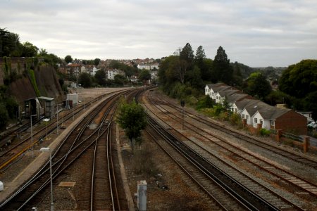 Northward view of Brighton Main Line from Dyke Road Drive, Brighton (September 2010) (1)