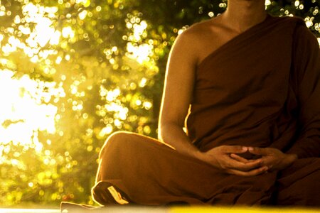 Bhikkhu meditation meditating photo