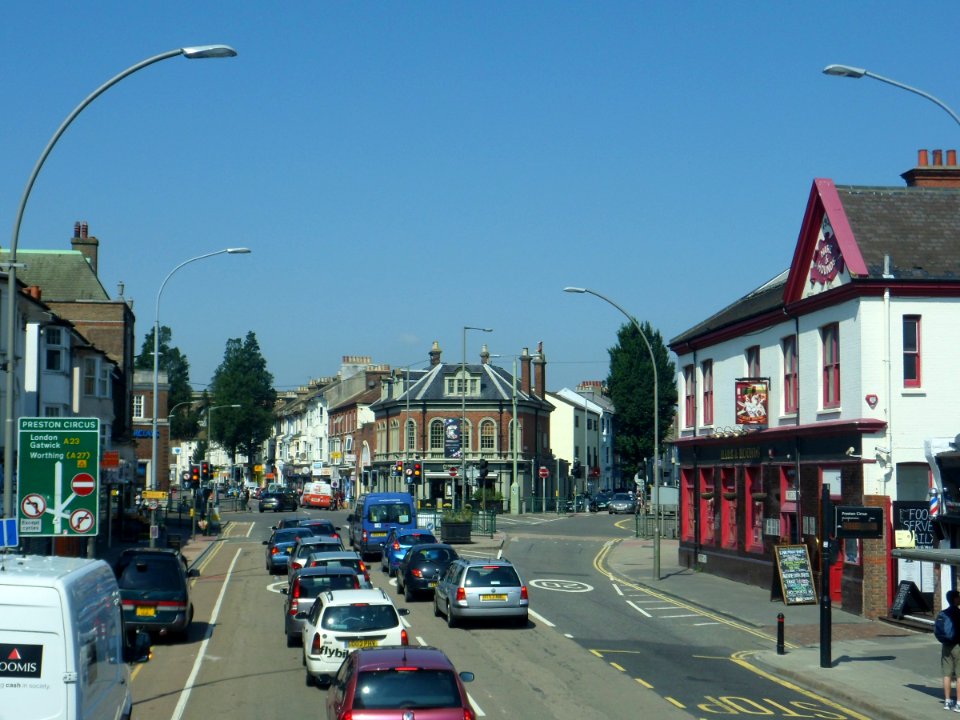 Northward view along London Road, Brighton (August 2013) (1)