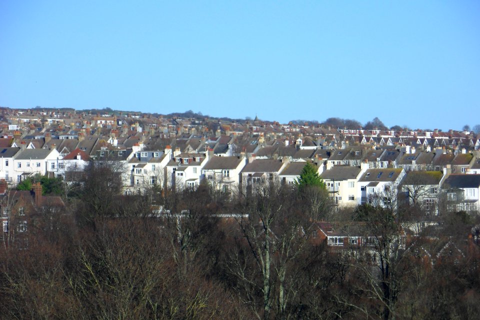 Northeastward view from Stanford Road, Prestonville, Brighton (December 2013)