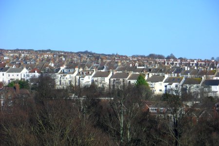 Northeastward view from Stanford Road, Prestonville, Brighton (December 2013)