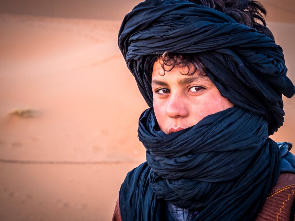 Face desert portrait